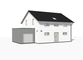 Bauteil Einzelgarage mit Flachdach von allkauf