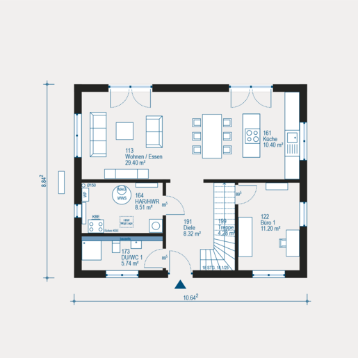 Grundriss Erdgeschoss Aktionshaus Casa Mia 2 von allkauf