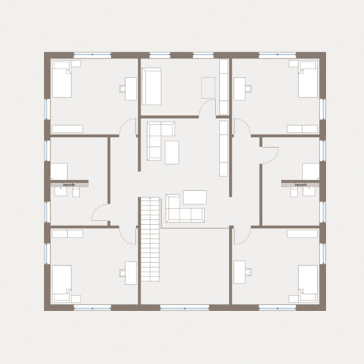 Grundriss Dachgeschoss Wohngemeinschaftshaus Connect 2 von allkauf