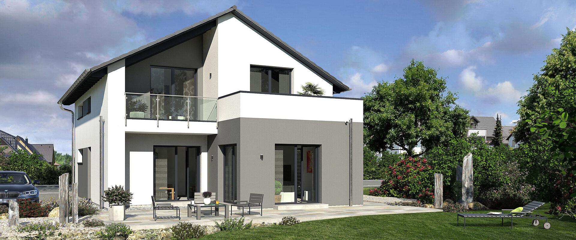 Bauhaus Cult 2 V2 von allkauf, Ansicht Garten am Tag