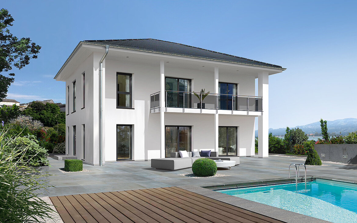Stadtvilla City Villa 2 von allkauf, Ansicht Garten am Tag