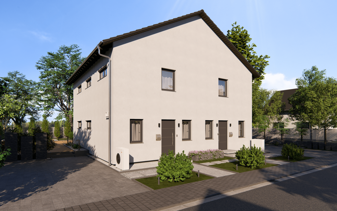 Mehrfamilienhaus Generation 19 von allkauf, Vorderansicht am Tag