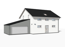 Bauteil Doppelgarage mit Pultdach von allkauf