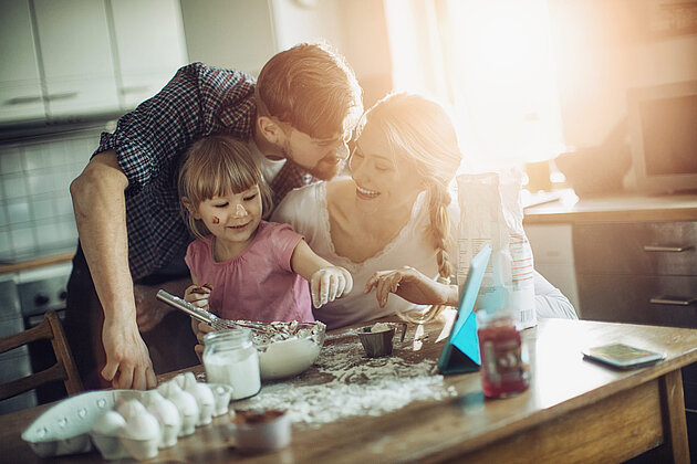 Sonne scheint ins Haus