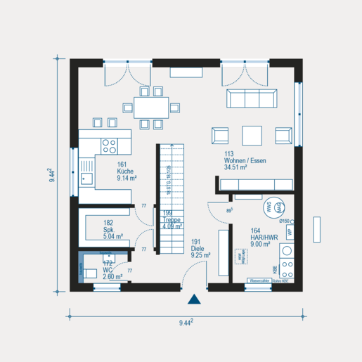 Grundriss Erdgeschoss Aktionshaus Casa Mia 4 von allkauf